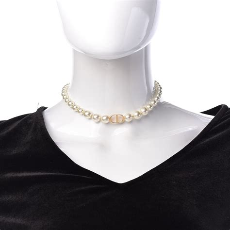 christian dior chokers|christian dior pearl choker necklace.